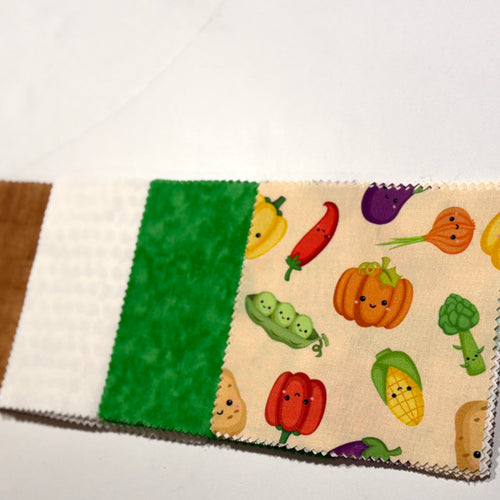 Happy Vegetables Message Quilt Kit - Veggies Baby Shower Quilt Kit - Baby Keepsake - Baby Shower Activity - Crazy4Claire - Newborn Keepsake