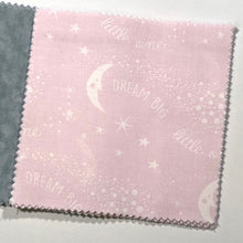 Load image into Gallery viewer, Dream Big Little One Message Quilt Kit - Pink Moon and Stars Baby Shower Quilt Kit - Newborn Gift - Baby Shower Keepsake - Baby Shower Activity - Baby Shower Ideas - Crazy4Claire