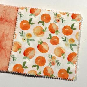Peach Themed Message Quilt Kit - Peaches Baby Shower Quilt Kit - Baby Keepsake - Baby Shower Activity