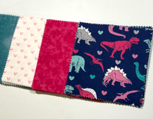 Load image into Gallery viewer, Pink Dinosaur Message Quilt Kit  - Dinosaurs Baby Shower Gift - Dino Baby Gift - Newborn Keepsake