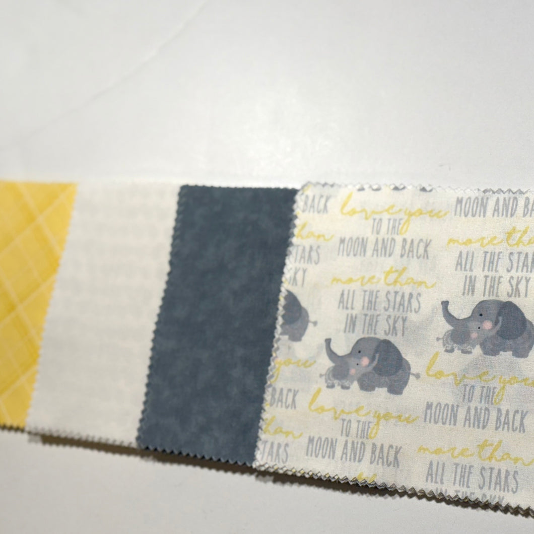 Baby Shower Guest Book Alternative - Yellow Elephants Message Quilt Kit - Yellow Elephant Baby Shower Quilt Kit - Baby Keepsake - Baby Shower Activity - Newborn Keepsake - Crazy4Claire