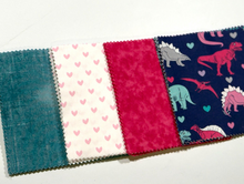 Load image into Gallery viewer, Pink Dinosaur Message Quilt Kit  - Dinosaurs Baby Shower Gift - Dino Baby Gift - Newborn Keepsake