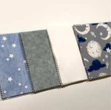 Load image into Gallery viewer, Moon and Stars Baby Shower Quilt Kit - Blue Planet Message Quilt Kit -Stars - Newborn Gift