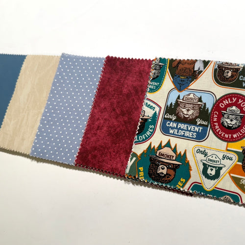 Smokey the Bear Message Quilt Kit - Wilderness Baby Shower Quilt Kit - Baby Keepsake - Baby Shower Activity