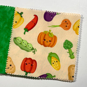 Happy Vegetables Message Quilt Kit - Veggies Baby Shower Quilt Kit - Baby Keepsake - Baby Shower Activity - Crazy4Claire - Newborn Keepsake