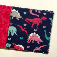 Load image into Gallery viewer, Pink Dinosaur Message Quilt Kit  - Dinosaurs Baby Shower Gift - Dino Baby Gift - Newborn Keepsake