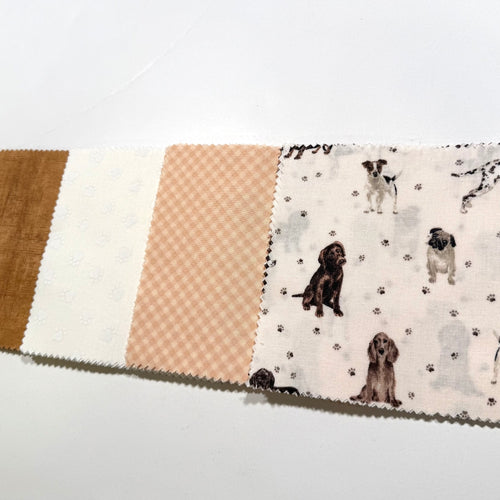 Tan Dogs and Paws Message Quilt Kit - Dog Baby Shower Quilt Kit - Baby Keepsake - Baby Shower Activity