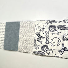 Load image into Gallery viewer, Safari Animals Themed Message Quilt Kit - Gray Safari Animal Themed Baby Shower Quilt Kit - Newborn Gift - Baby Shower Keepsake - Crazy4Claire - Baby Shower Activity - Baby Shower Ideas
