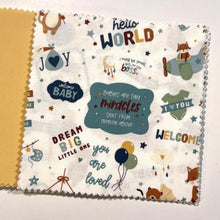 Load image into Gallery viewer, Blue, White &amp; Yellow Boy Baby Shower Themed Message Quilt Kit - Baby Shower Quilt Kit - Newborn Keepsake - Baby Gift - Newborn Gift