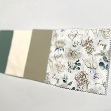 Load image into Gallery viewer, Gold &amp; Sage Wedding Message Quilt Kit - Floral Themed Quilt - Adult Keepsake Blanket - Wedding Guestbook Alternative - Crazy4Claire