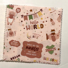 Load image into Gallery viewer, Pink Girl Baby Shower Themed Message Quilt Kit - Baby Shower Quilt Kit - Newborn Keepsake - Baby Gift - Newborn Gift - Crazy4Claire