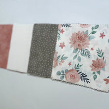 Load image into Gallery viewer, Dusty Rose Floral Message Quilt Kit - Dusty Rose Baby Shower Quilt Kit - Newborn Gift - Baby Shower Keepsake - Crazy4Claire - Baby Shower Activity