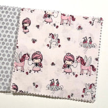 Load image into Gallery viewer, Pink Princess Message Quilt Kit - Princesses and Pegasus Baby Shower Quilt Kit - Newborn Gift - Baby Shower Keepsake - Crazy4Claire - Baby Shower Activity - Baby Shower Ideas