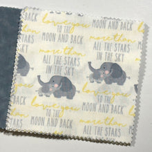 Load image into Gallery viewer, Baby Shower Guest Book Alternative - Yellow Elephants Message Quilt Kit - Yellow Elephant Baby Shower Quilt Kit - Baby Keepsake - Baby Shower Activity - Newborn Keepsake - Crazy4Claire