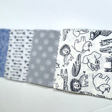 Load image into Gallery viewer, Safari Animal Themed Message Quilt Kit - Blue Safari Animals Themed Baby Shower Quilt Kit - Newborn Gift - Baby Shower Keepsake - Crazy4Claire - Baby Shower Activity - Baby Shower Ideas