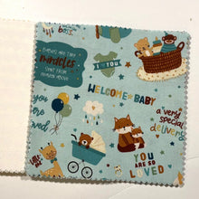 Load image into Gallery viewer, Blue &amp; White Boy Baby Shower Themed Message Quilt Kit - Baby Shower Quilt Kit - Newborn Keepsake - Baby Gift - Newborn Gift