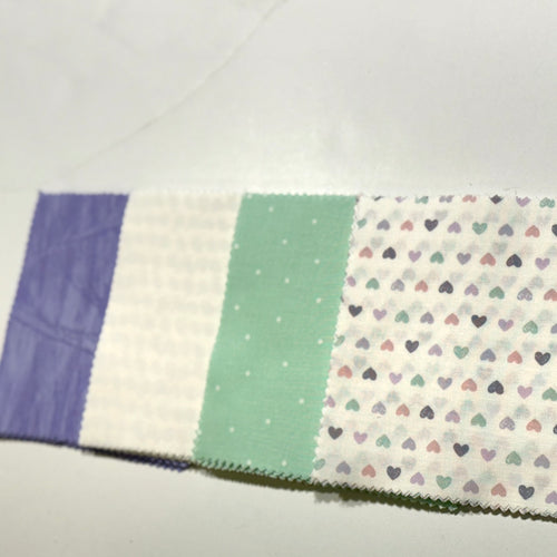 Baby Shower Guestbook Alternative - Purple, Pink, Mint Hearts Message Quilt Kit - Heart Themed Baby Shower Quilt Kit - Patel Hearts Blanket - Newborn Gift - Baby Keepsake - Crazy4Claire