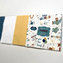 Load image into Gallery viewer, Blue, White &amp; Yellow Boy Baby Shower Themed Message Quilt Kit - Baby Shower Quilt Kit - Newborn Keepsake - Baby Gift - Newborn Gift