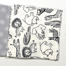 Load image into Gallery viewer, Safari Animal Themed Message Quilt Kit - Blue Safari Animals Themed Baby Shower Quilt Kit - Newborn Gift - Baby Shower Keepsake - Crazy4Claire - Baby Shower Activity - Baby Shower Ideas