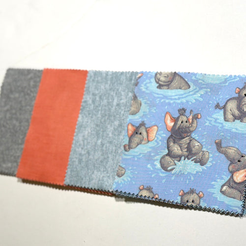 Baby Shower Guestbook Alternative - Elephants Themed Message Quilt Kit - Baby Elephant Baby Shower Quilt Kit - Newborn Keepsake - Baby Gift - Newborn Gift - Crazy4Claire - Baby Hippo Quilt