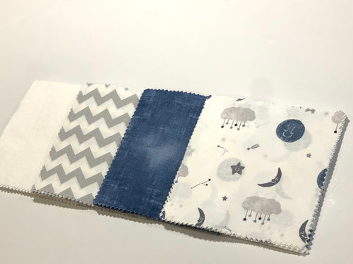 Moon, Stars and Clouds Message Quilt Kit - Sky Scape Baby Shower Quilt Kit - Baby Shower Gift - Newborn Quilt