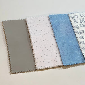 Mr. & Mrs. Silver Wedding Message Quilt Kit - Wedding Guest Book Quilt - Wedding Keepsake