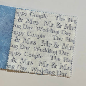 Mr. & Mrs. Silver Wedding Message Quilt Kit - Wedding Guest Book Quilt - Wedding Keepsake