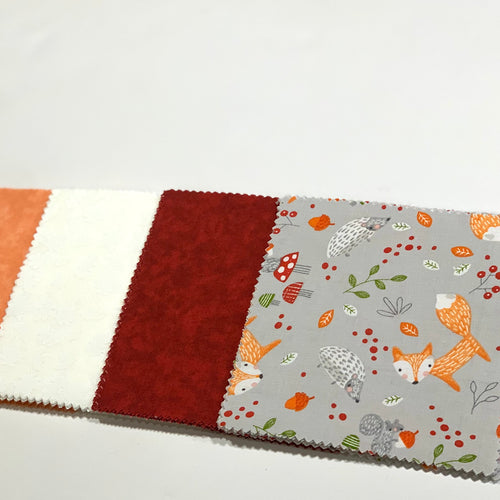 Fox Message Quilt Kit - Woodland Creatures Baby Shower Quilt Kit - Baby Shower Gift - Crazy4Claire - Guestbook Alternative
