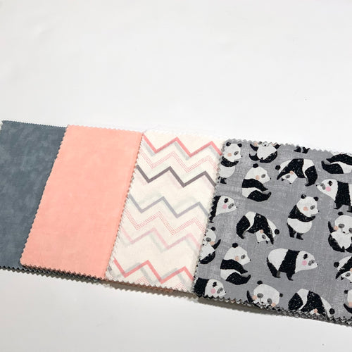 Panda Bears Message Quilt Kit - Panda Bear Baby Shower Quilt Kit - Newborn Gift - Keepsake