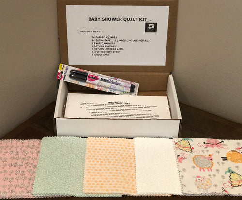 Sheep Message Quilt Kit - Sheep Baby Shower Quilt Kit - Ewe Newborn Gift - Baby Keepsake
