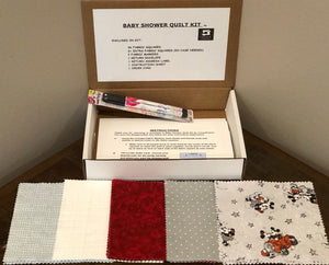 Micky and Minnie Mouse Message Quilt Kit - Disney Baby Shower Quilt Kit - Baby Keepsake