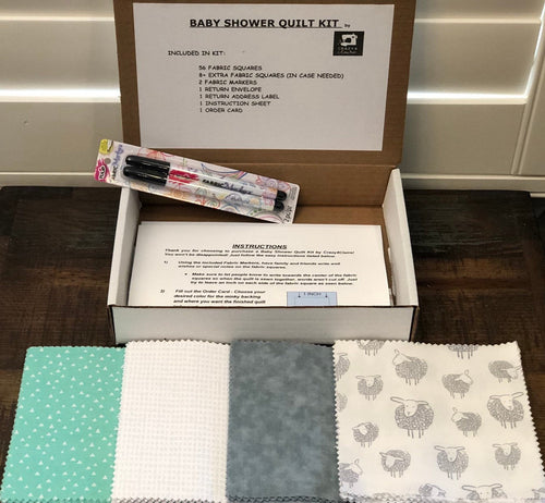 Sheep Message Quilt Kit - Ewe Baby Shower Quilt Kit - Baby Shower Gift - Newborn Keepsake