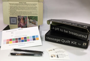 Mr. & Mrs. Silver Wedding Message Quilt Kit - Wedding Guest Book Quilt - Wedding Keepsake
