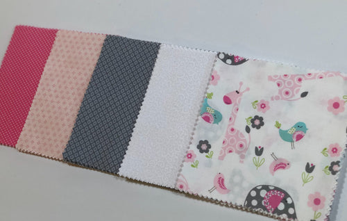 Giraffe Baby Shower Quilt Kit - Message Quilt Kit - Baby Shower Gift - Elephant - Baby Keepsake