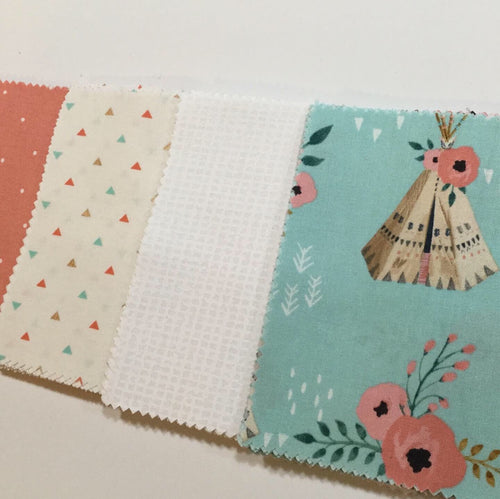 Tepee Floral Message Quilt Kit - Baby Shower Gift - Newborn Keepsake
