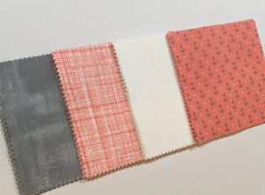 Salmon Anchor Message Quilt Kit - Anchors Baby Shower Quilt Kit - Keepsake