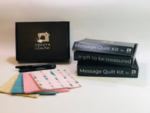 Load image into Gallery viewer, Gray and Red Woodland Message Quilt Kit - Fox Baby Shower Quilt Kit - Baby Shower Keepsake