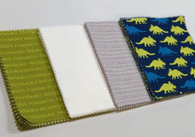 Load image into Gallery viewer, Dinosaur Message Quilt Kit - Dinosaurs Quilt - Dino Baby Shower Quilt Kit - Newborn Keepsake - Baby Shower Gift - Baby Shower Activity - Crazy4Claire