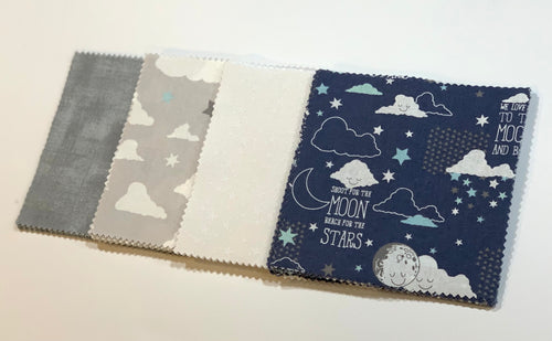Shoot for the Stars Message Quilt Kit - Love you to the Moon Baby Shower Quilt Kit - Baby Shower Gift - Newborn Keepsake