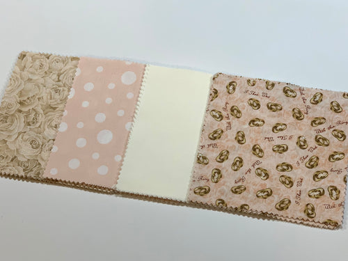 Peach and Cream Wedding Message Quilt Kit - Wedding Guest Book Quilt - Wedding Keepsake