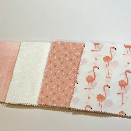 Peach Flamingo Message Quilt Kit - Baby Shower Quilt Kit - Newborn Keepsake - Baby Gift - Newborn Gift