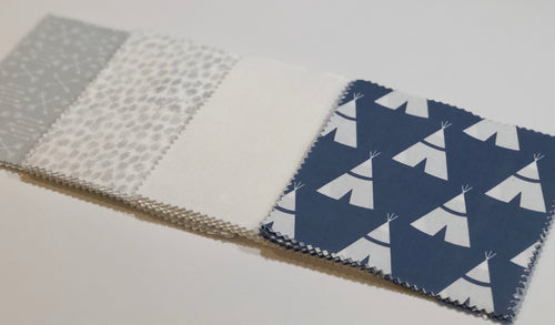 Blue Teepee Message Quilt Kit - Arrows Baby Shower Quilt Kit - Baby Shower Gift - Newborn Quilt