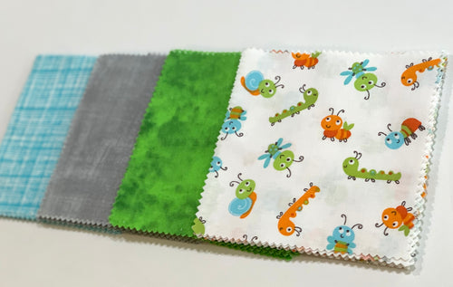 Colorful Bugs Message Quilt Kit - Baby Bug Blanket - Newborn Gift - Baby Keepsake