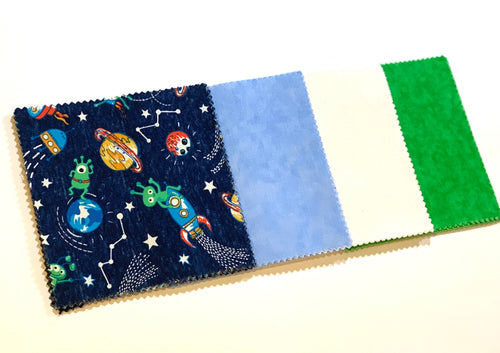 Space Aliens Message Quilt Kit - Alien Baby Shower Quilt Kit - Baby Shower Gift - Newborn Quilt
