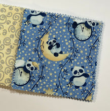 Load image into Gallery viewer, Blue Baby Panda Message Quilt Kit - Pandas Baby Shower Quilt Kit - Panda Bear - Panda Bears - ewborn Gift - Baby Keepsake