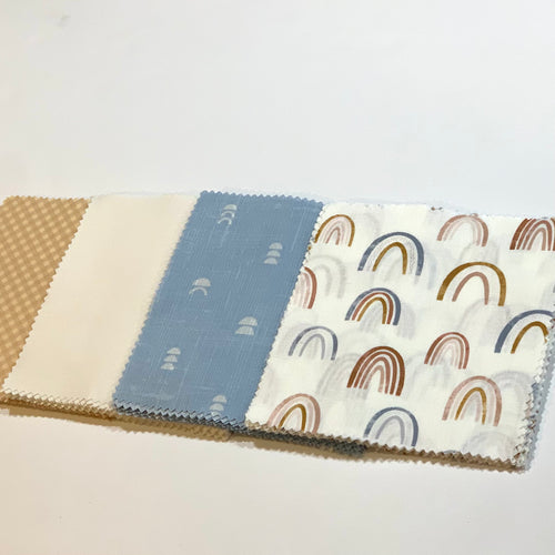 Modern Earthy Rainbow Message Quilt Kit - Tan Baby Shower Quilt Kit - Baby Shower Gift - Baby Keepsake