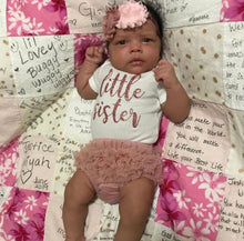 Load image into Gallery viewer, Pink Panda Bear Message Quilt Kit - Pink Pandas Baby Shower Quilt Kit - Pandas and Moons - Newborn Gift - Baby Keepsake