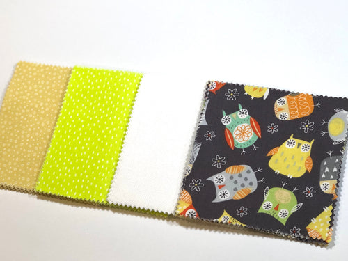 Colorful Owl Message Quilt Kit - Owls Baby Shower Quilt Kit - Baby Shower Gift - Newborn Keepsake