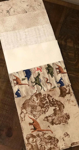 Tan Dinosaur Message Quilt Kit - Dino Baby Shower Quilt Kit - Baby Keepsake - Baby Shower Activity