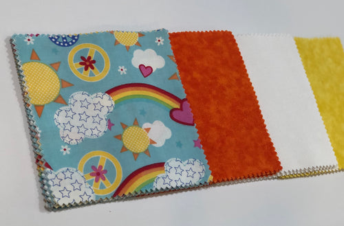 Light Rainbow Message Quilt Kit - Colorful Sunshine Baby Shower Quilt Kit - Baby Shower Gift - Baby Keepsake
